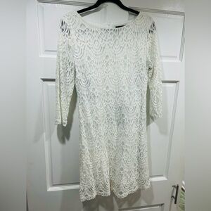 Elegant White Lace Dress